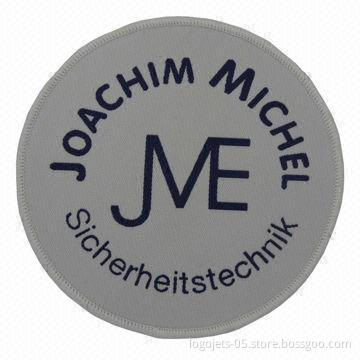 Woven Patch Label with Heat Cut Border, Customized Designs are Welcome